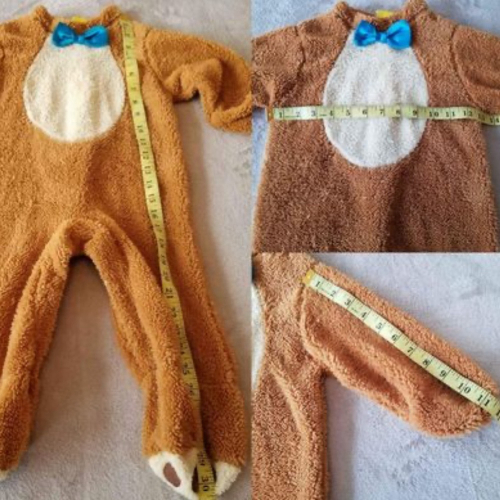SOLD 🤯Rubie’s Bear Jumpsuit Cozy Costume Noah’s Ark Collection Infant/Toddler - Picture 7 of 9